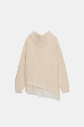 Knit Jumper with Lace