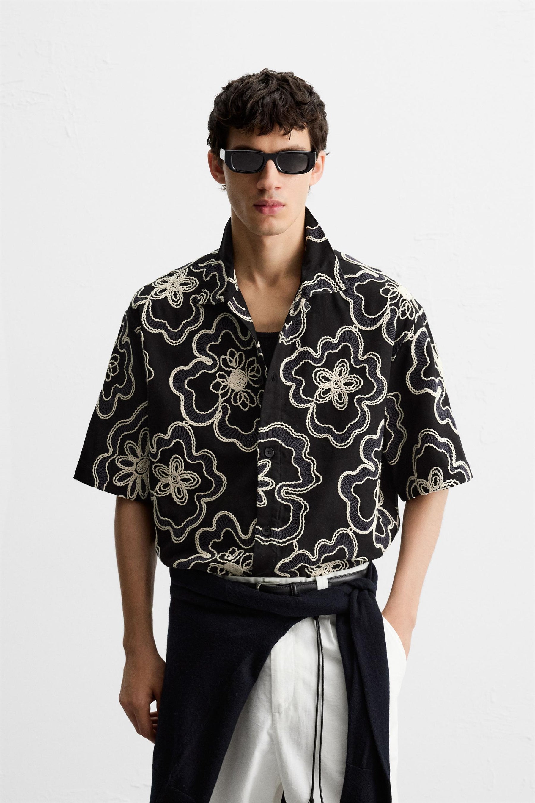 TEXTURED EMBROIDERY SHIRT - Image 2