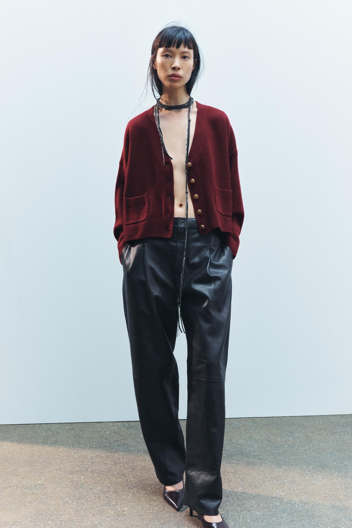 Wool jacket with gold