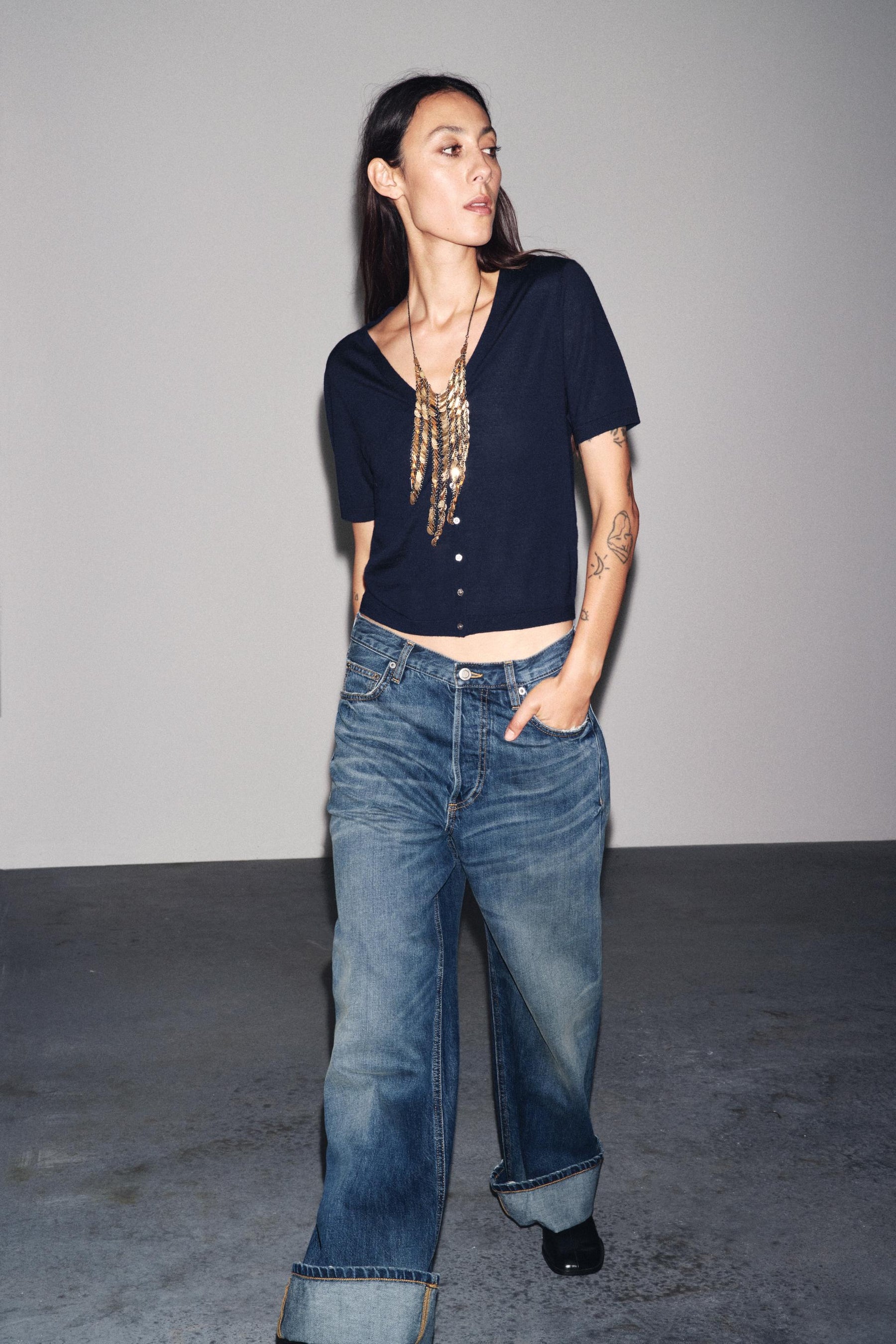 Wool Short Sleeve Cardigan