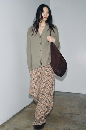 100% WOOL V-NECK CARDIGAN - Image 1