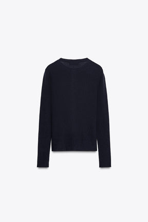 100% WOOL RIBBED CARDIGAN - Image 3