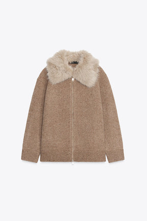 Wool Faux Fur Jacket