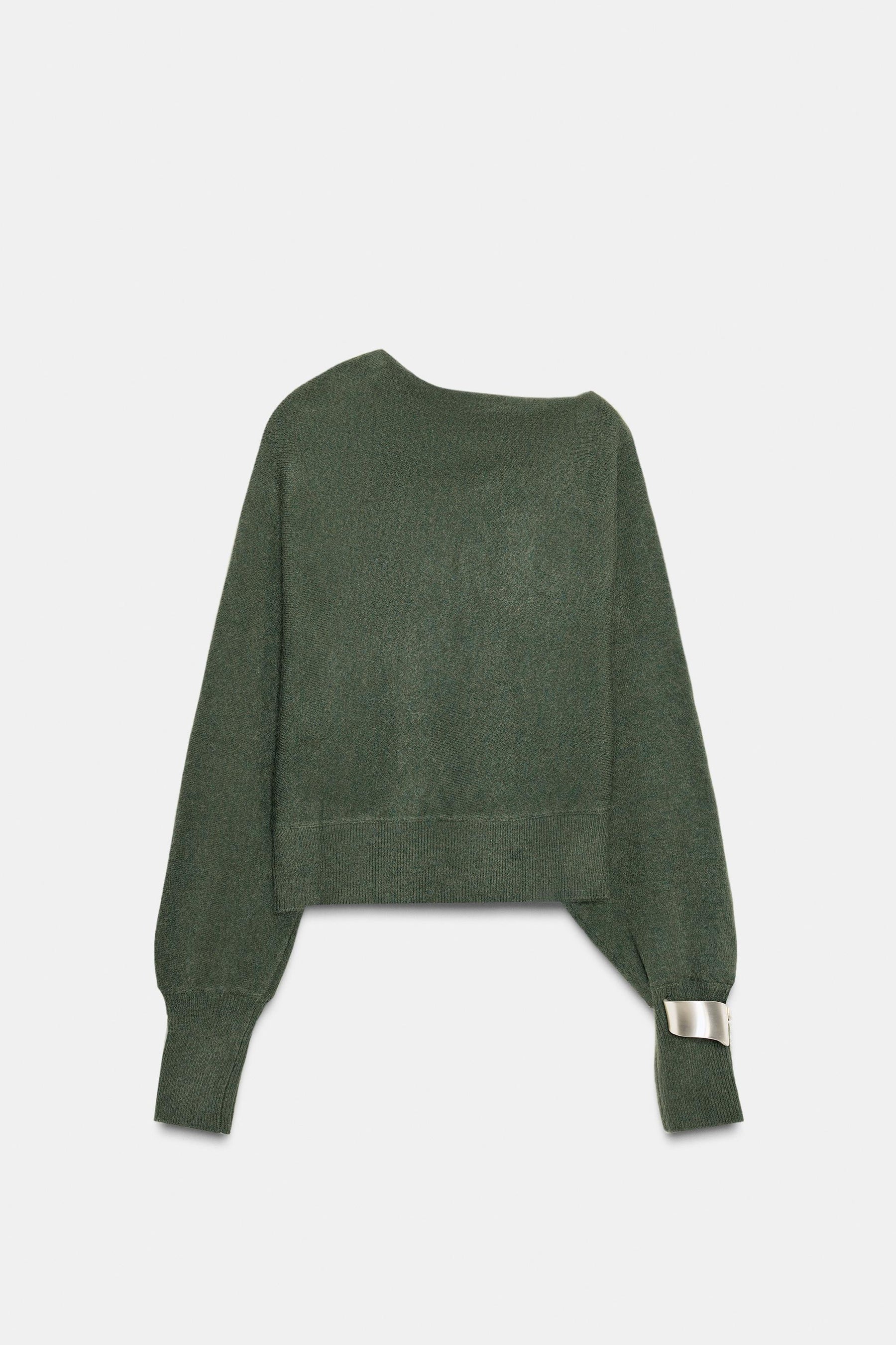 ASYMMETRIC KNIT JUMPER WITH CUFF DETAIL - Image 7