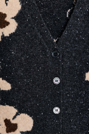 FLORAL JACQUARD CARDIGAN