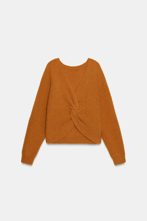 KNOTTED BACK KNIT JUMPER