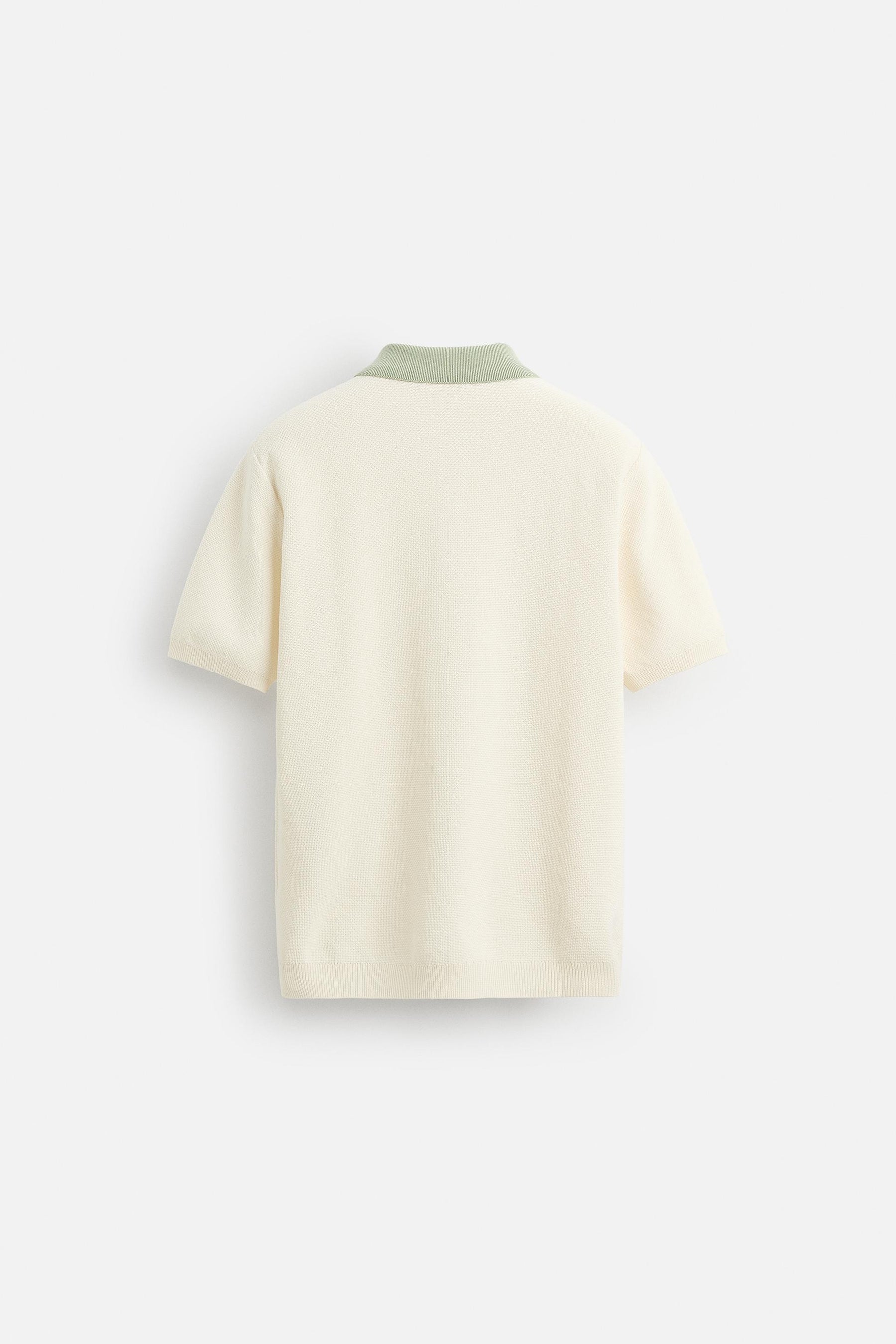 CONTRAST KNIT POLO SHIRT - Image 7