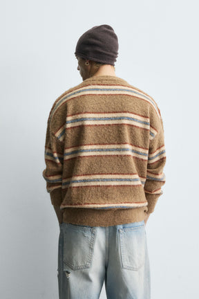 BRUSHED JACQUARD STRIPED JUMPER - Image 3