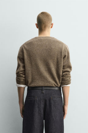 WOOL BUTTON-UP JUMPER - Image 3