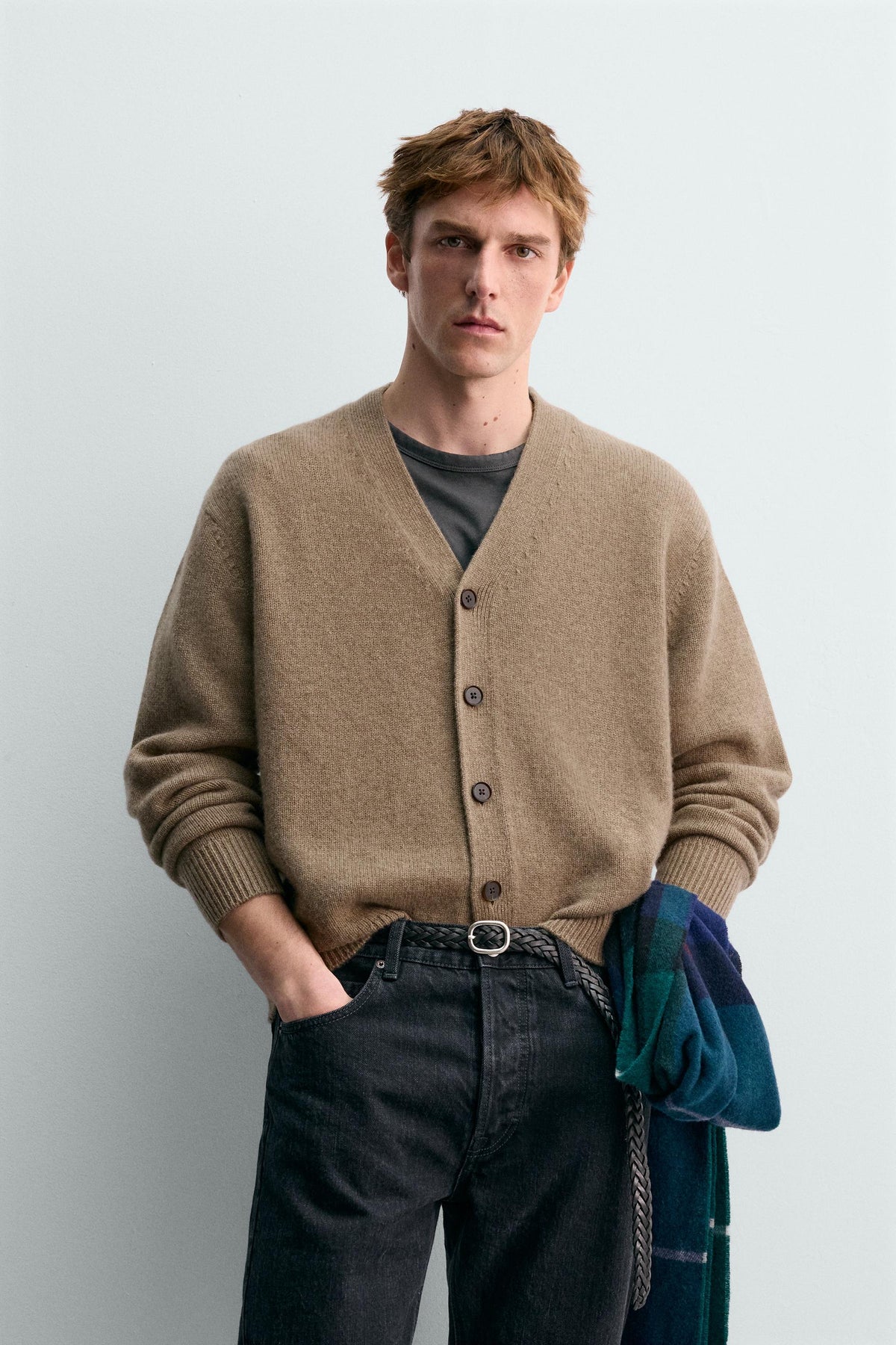 WOOL - CASHMERE CARDIGAN AARON LEVINE X - Image 2