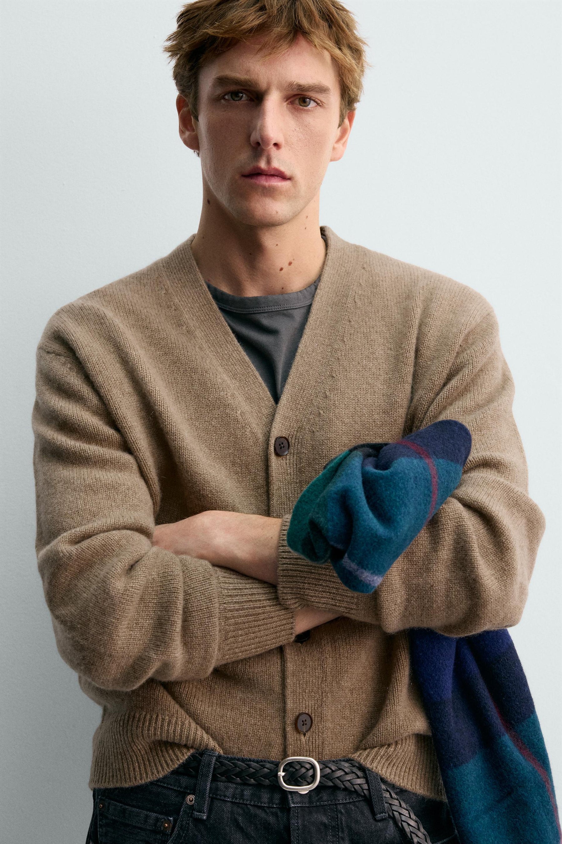 WOOL - CASHMERE CARDIGAN AARON LEVINE X - Image 5