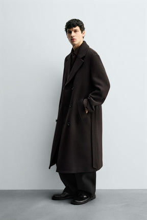 Belted Wool Blend Coat