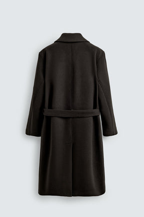 Belted Wool Blend Coat
