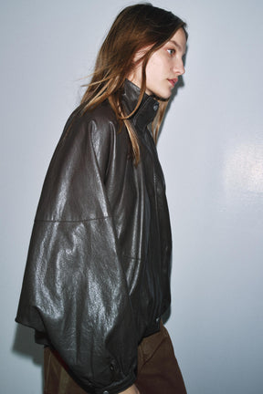 Leather Bomber Jacket