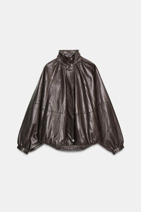 Leather Bomber Jacket
