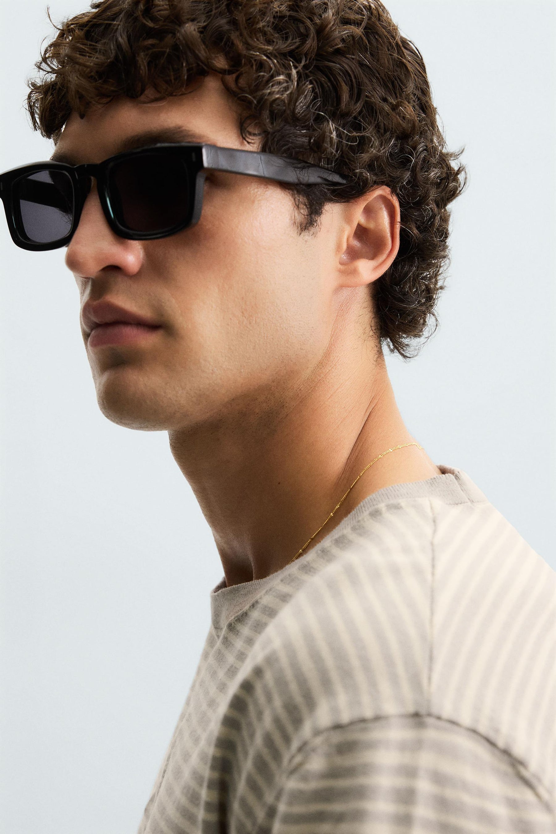 STRIPED COTTON - LINEN KNIT T-SHIRT - Image 5