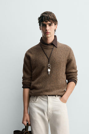 Buttoned Wool Pullover