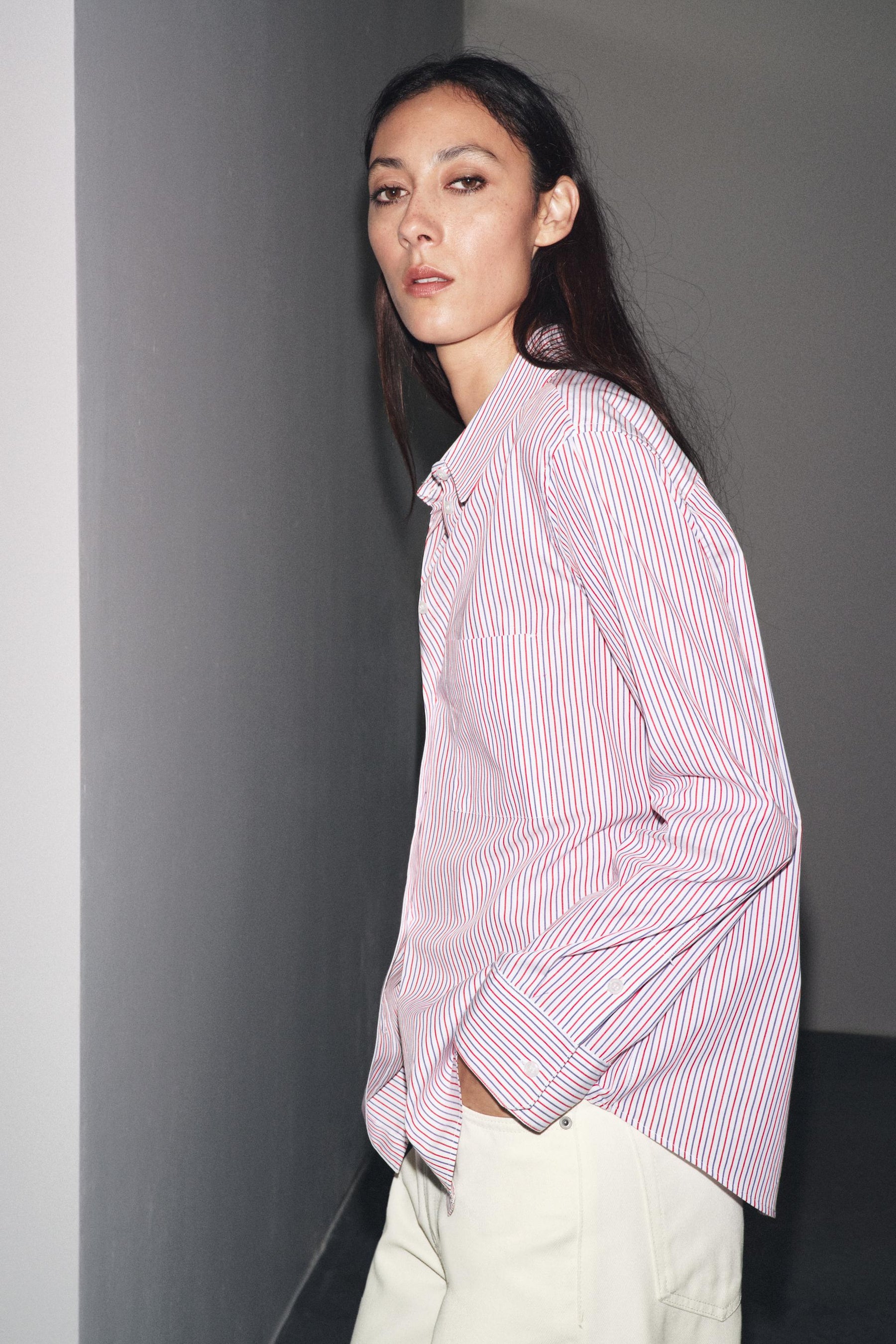 Striped Poplin Shirt