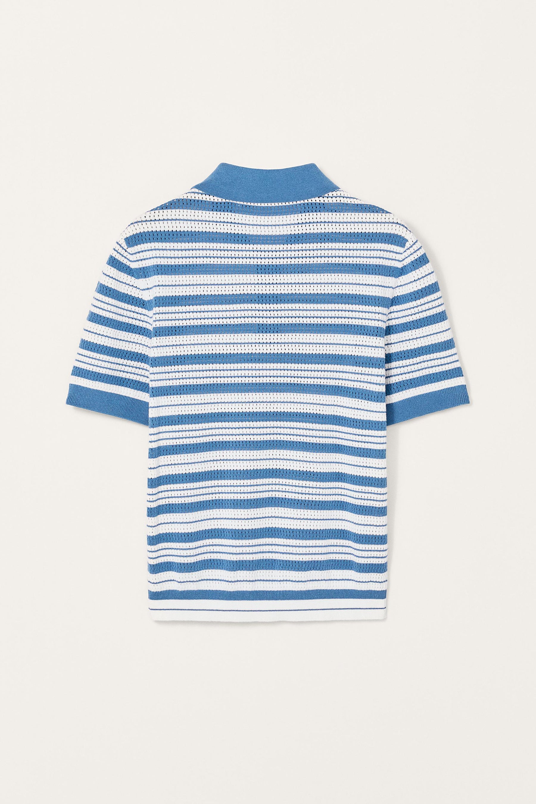 LIMITED EDITION STRIPED KNIT POLO SHIRT - Image 5