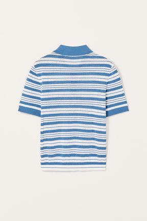 LIMITED EDITION STRIPED KNIT POLO SHIRT - Image 5