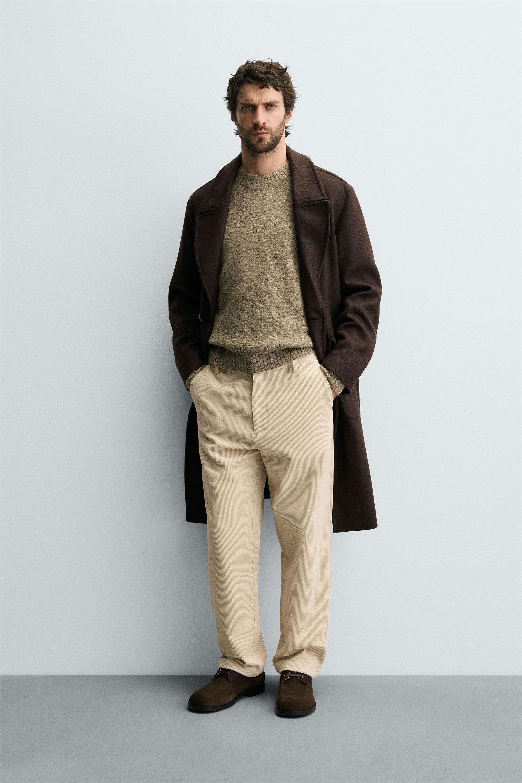 REGULAR FIT CORDUROY TROUSERS - Image 1