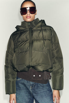 SHORT WATER-REPELLENT AND WINDPROOF HOODED ANORAK - Image 2
