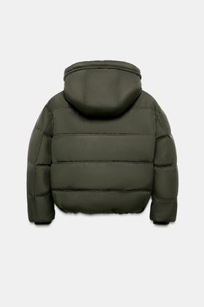 SHORT WATER-REPELLENT AND WINDPROOF HOODED ANORAK - Image 7