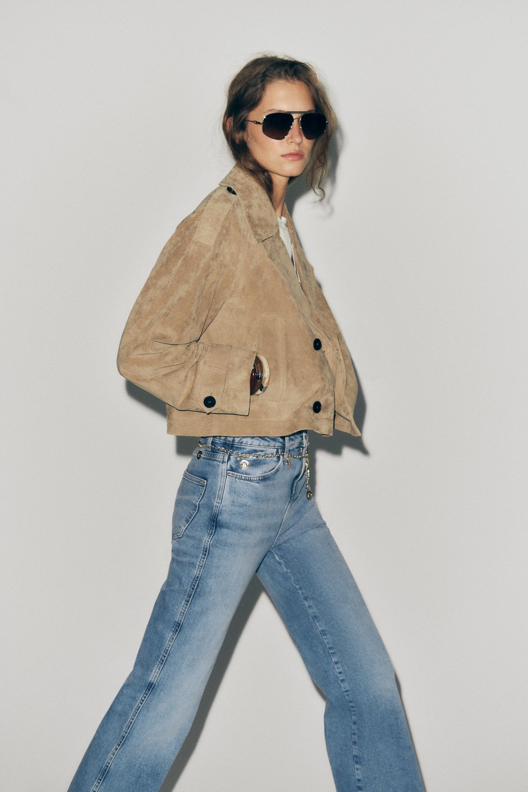 Leather Cropped Jacket