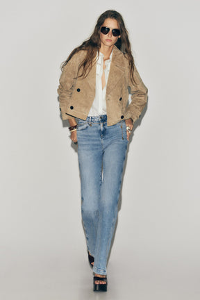 Leather Cropped Jacket