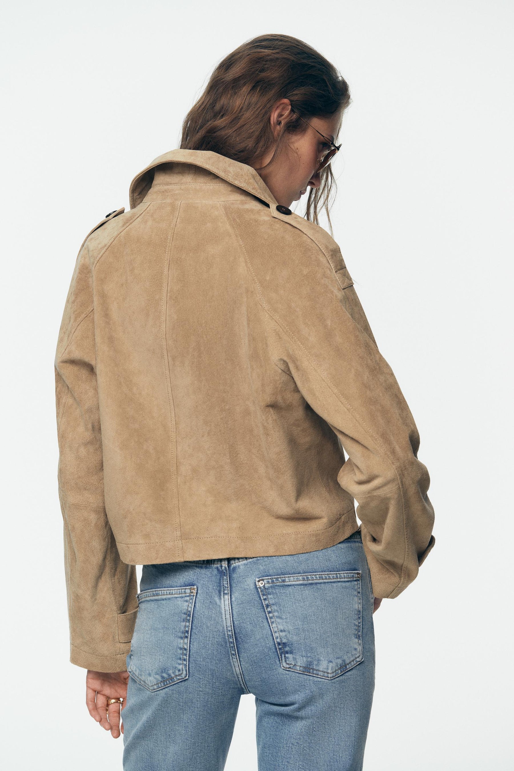 Leather Cropped Jacket