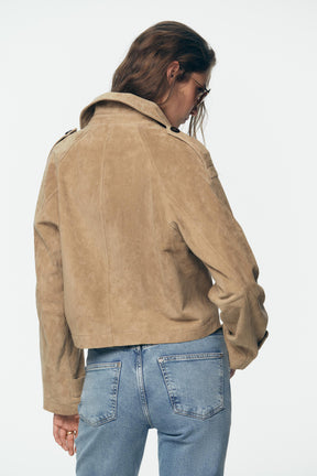 Leather Cropped Jacket