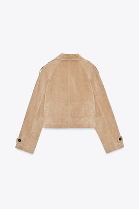 Leather Cropped Jacket