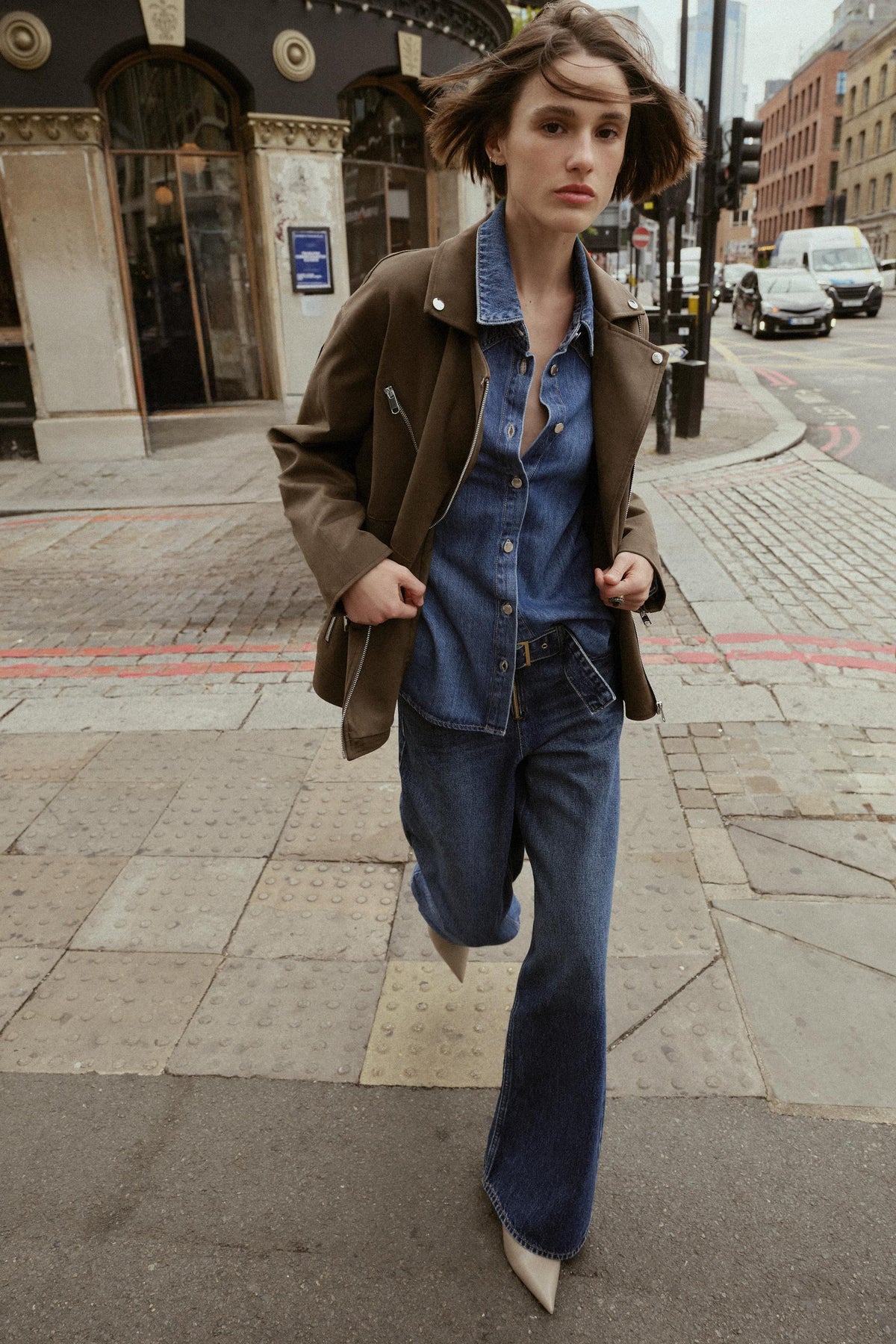 FAUX SUEDE BIKER JACKET