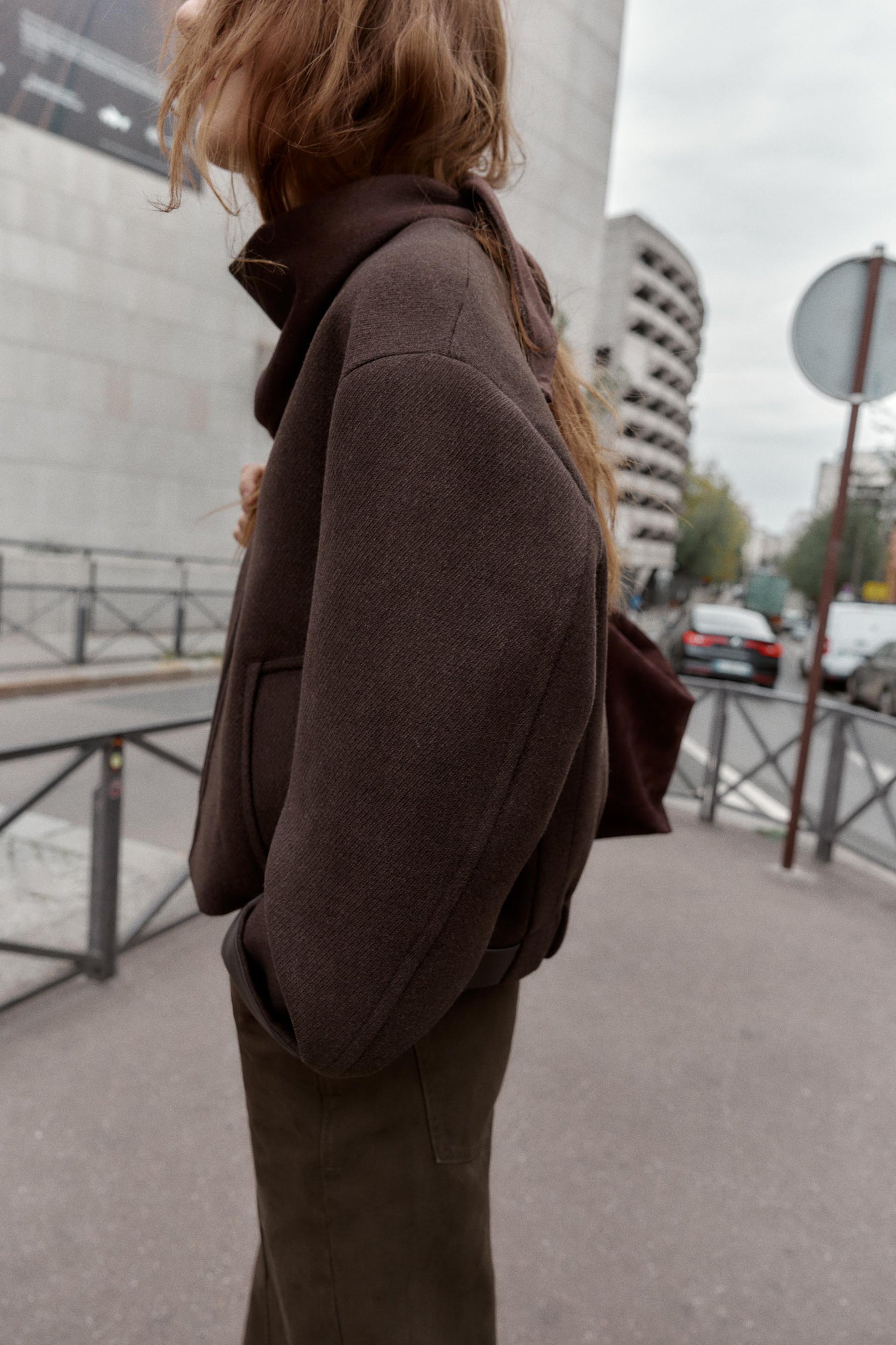 Leather-effect Trim Soft Jacket