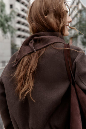 Leather-effect Trim Soft Jacket