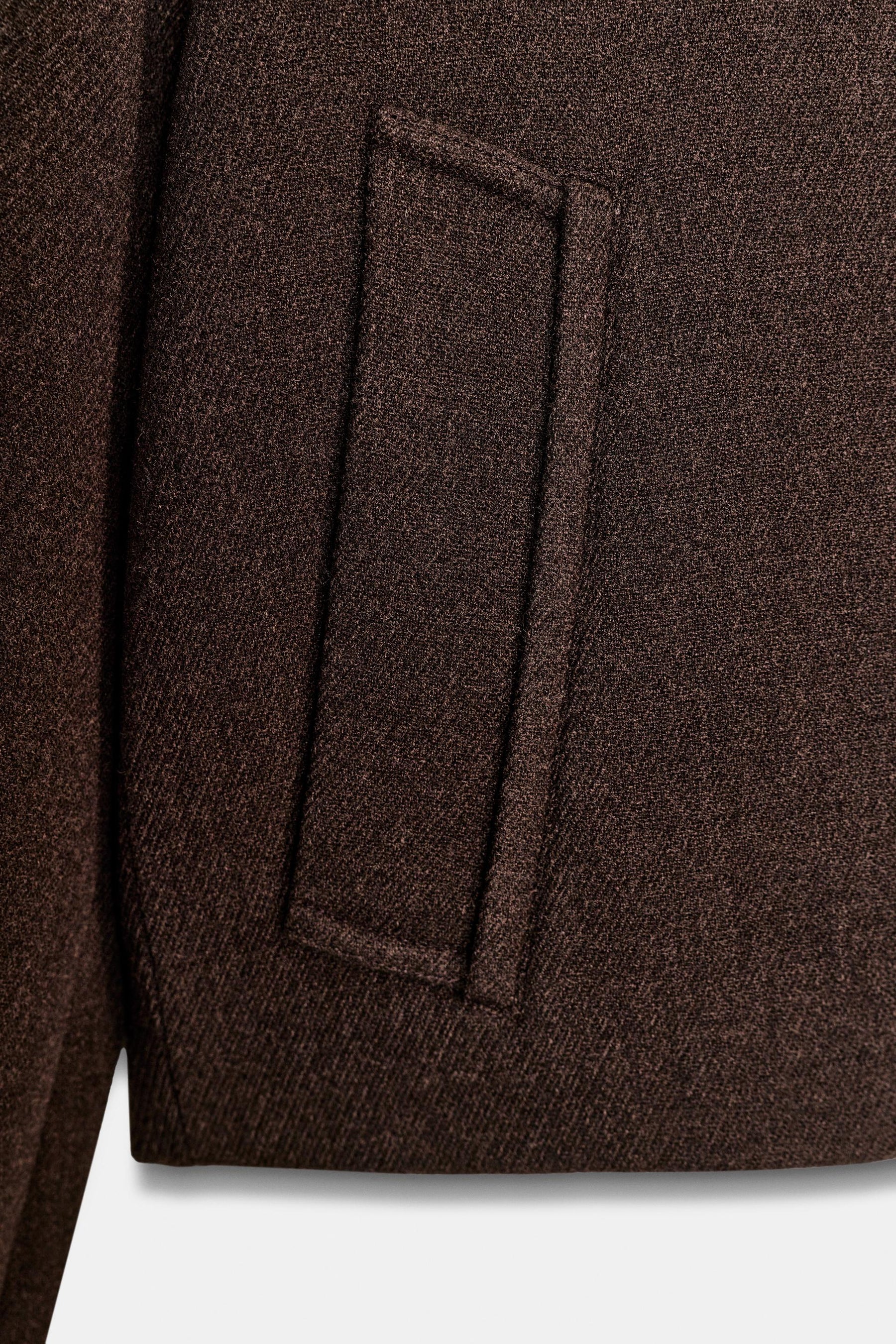 Leather-effect Trim Soft Jacket