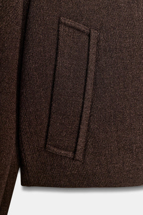 Leather-effect Trim Soft Jacket