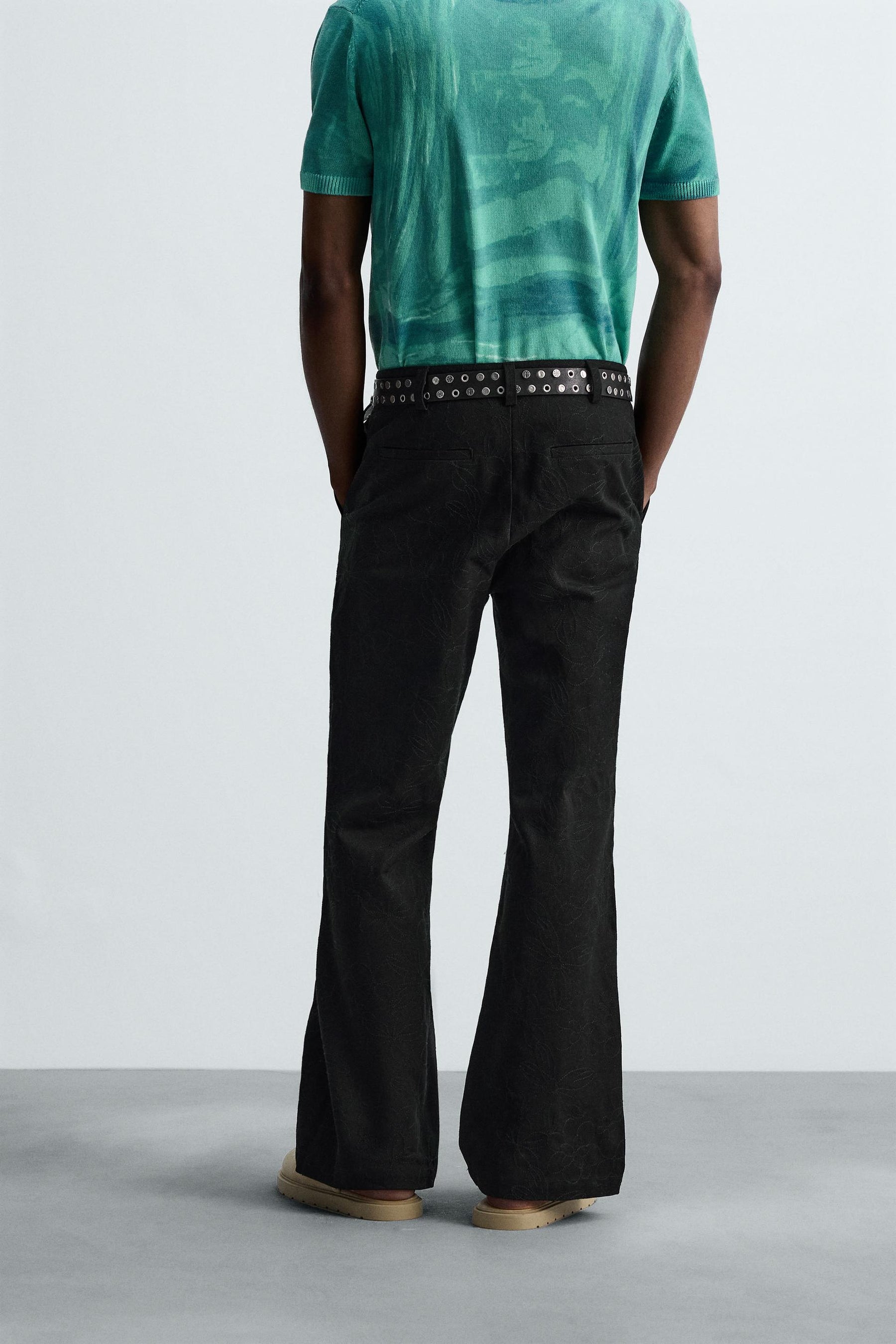 FLORAL EMBROIDERY TROUSERS - Image 3