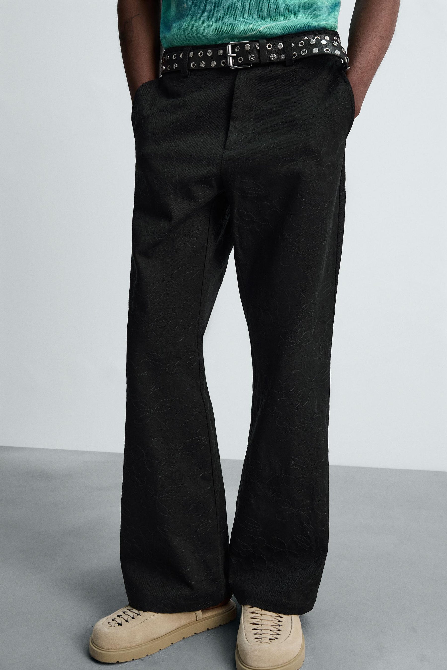 FLORAL EMBROIDERY TROUSERS - Image 5