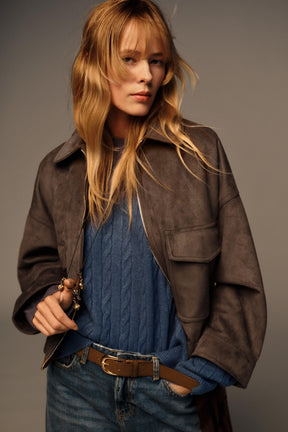 FAUX SUEDE JACKET