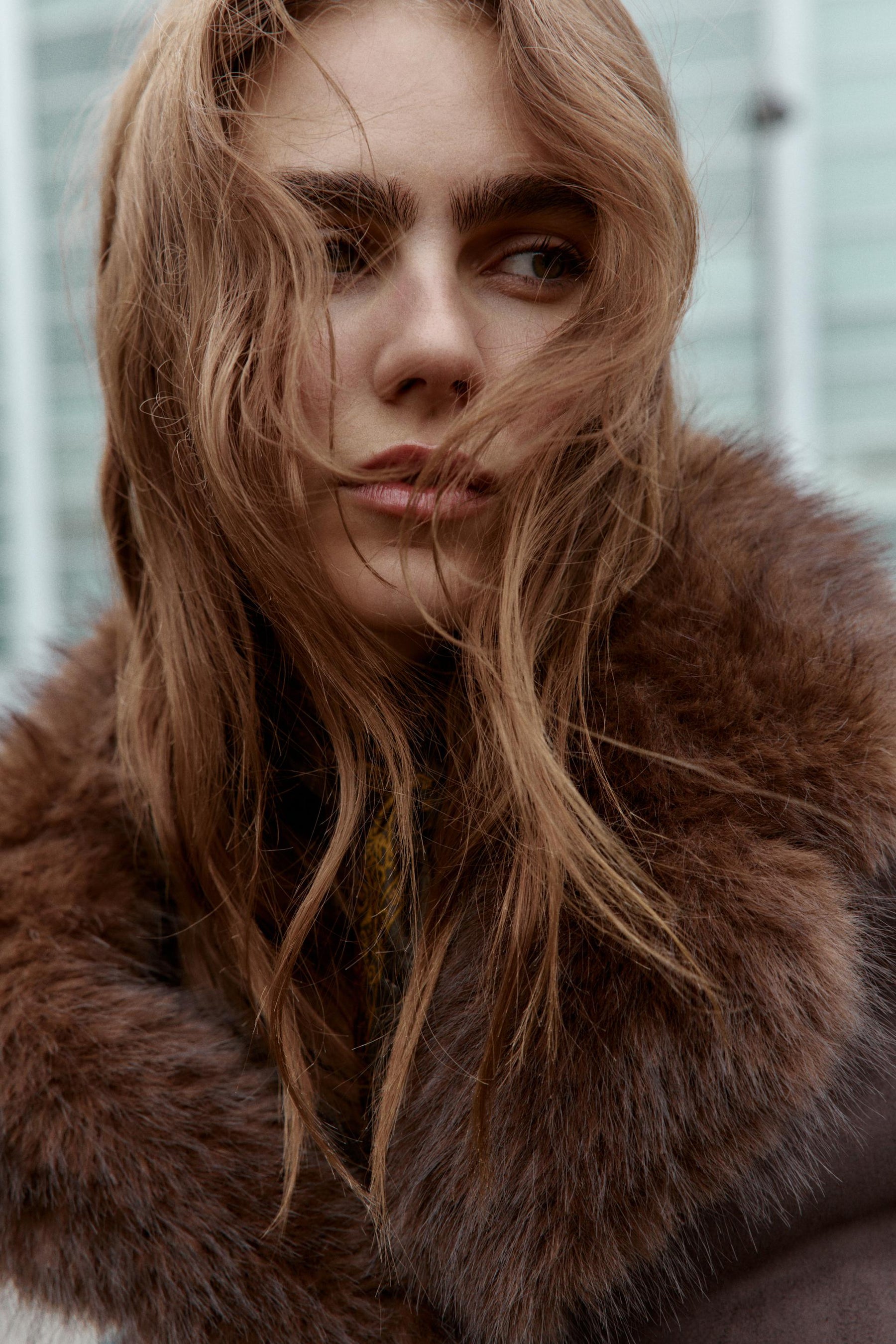 REVERSIBLE FAUX FUR JACKET