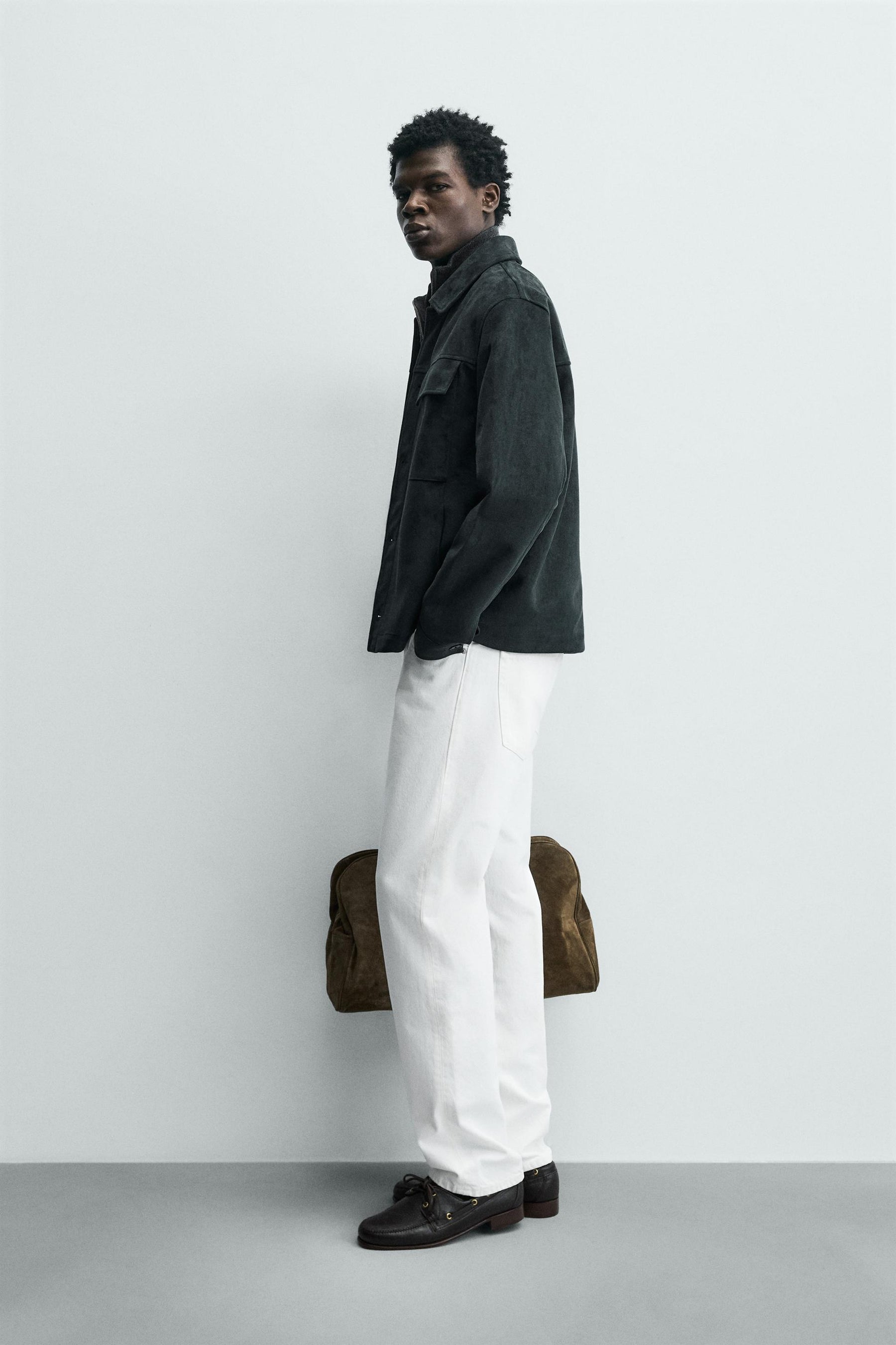 Faux Suede Overshirt