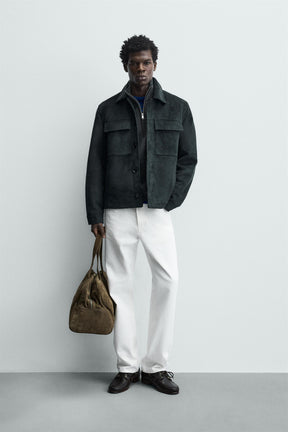 Faux Suede Overshirt