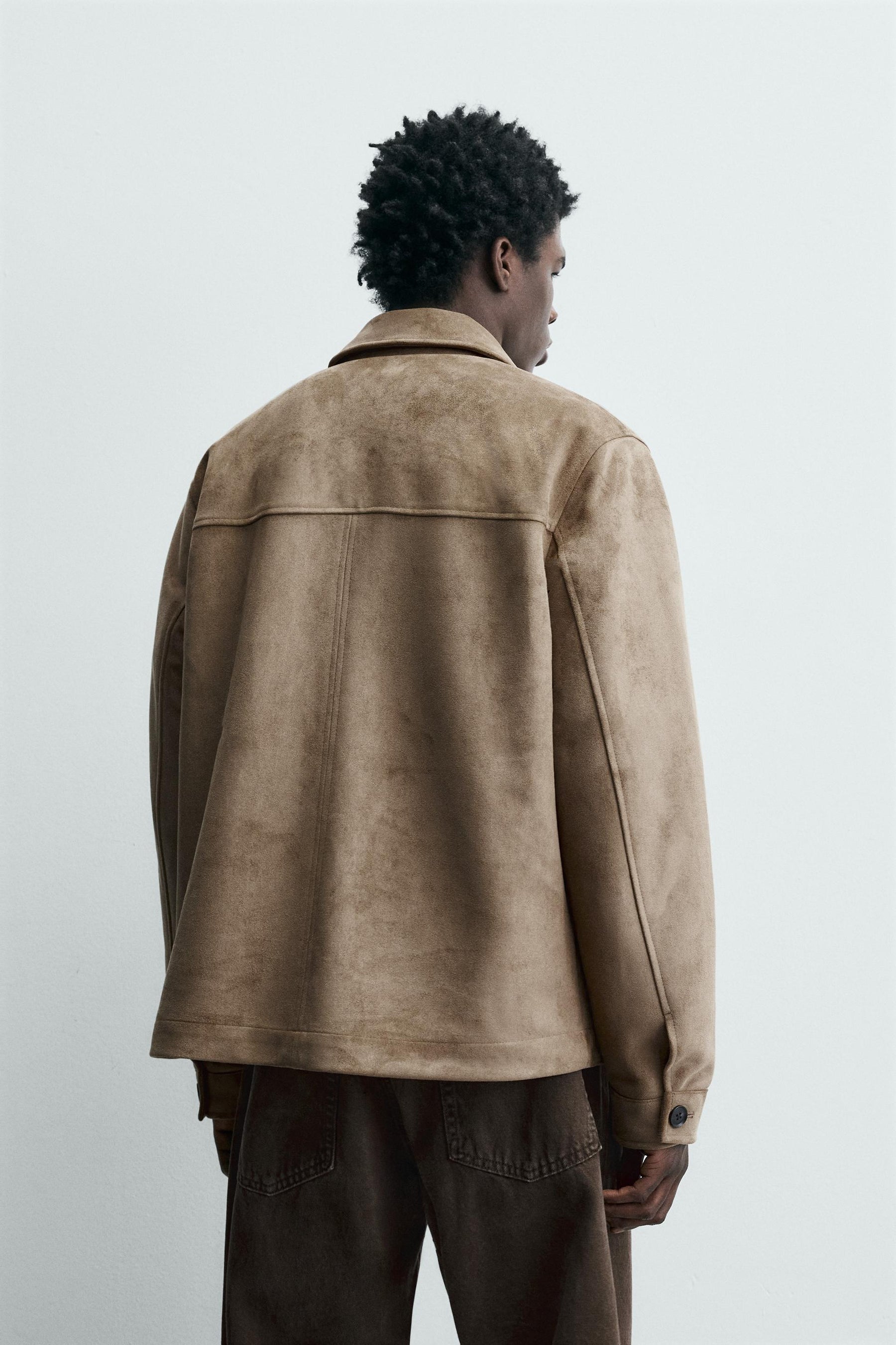 FAUX SUEDE OVERSHIRT - Image 3