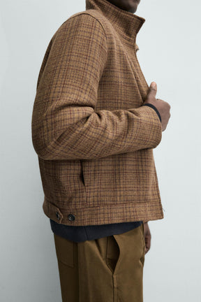 CHECK WOOL BLEND OVERSHIRT - Image 6