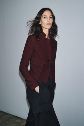 Wool Bouclé Fitted Jacket