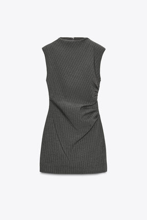 SHORT DRESS WITH SHOULDER PADS - Image 5