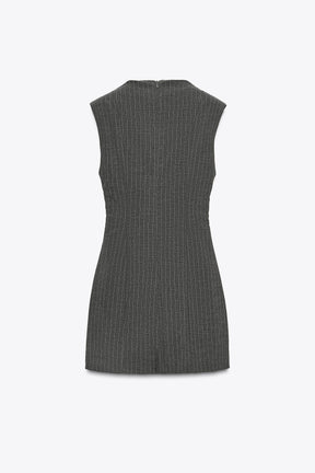 SHORT DRESS WITH SHOULDER PADS - Image 6