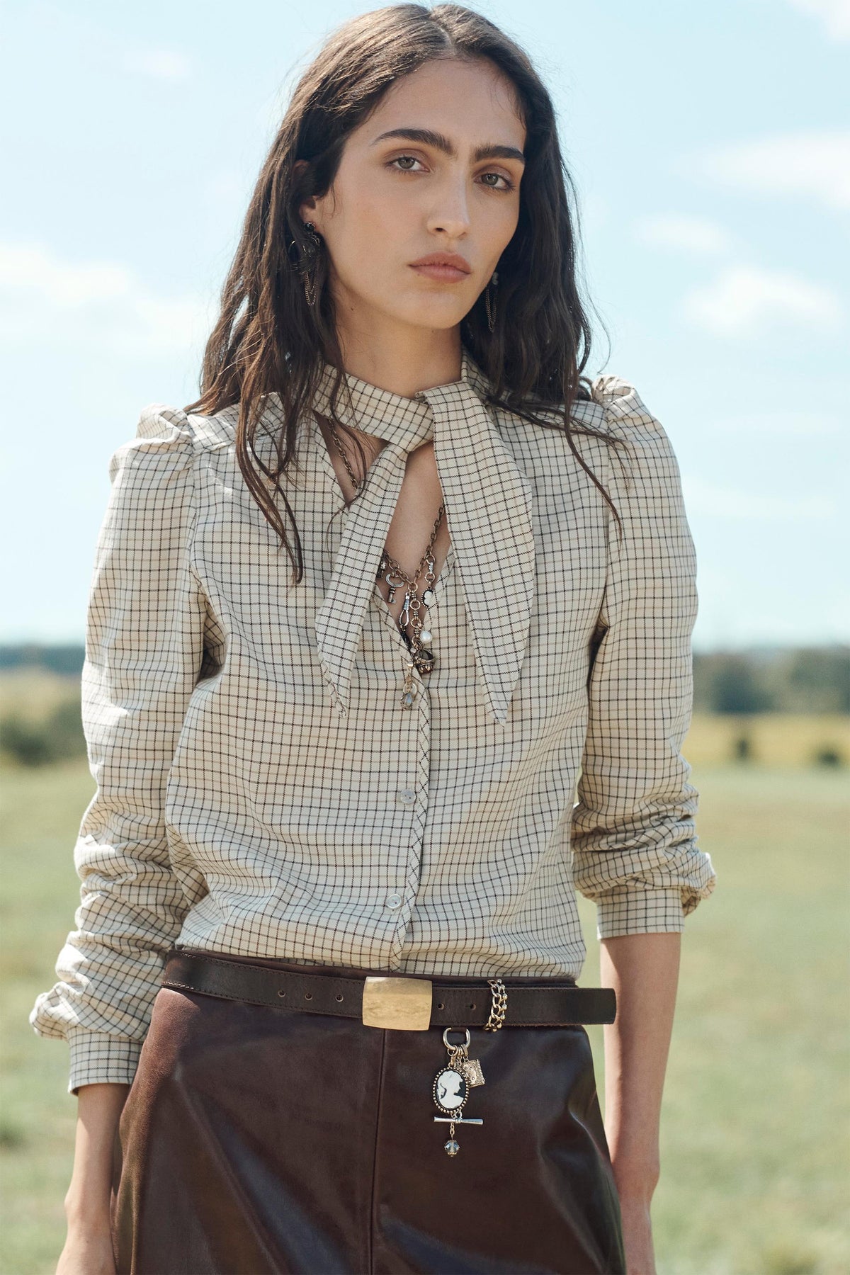 Check Shirt with Ties