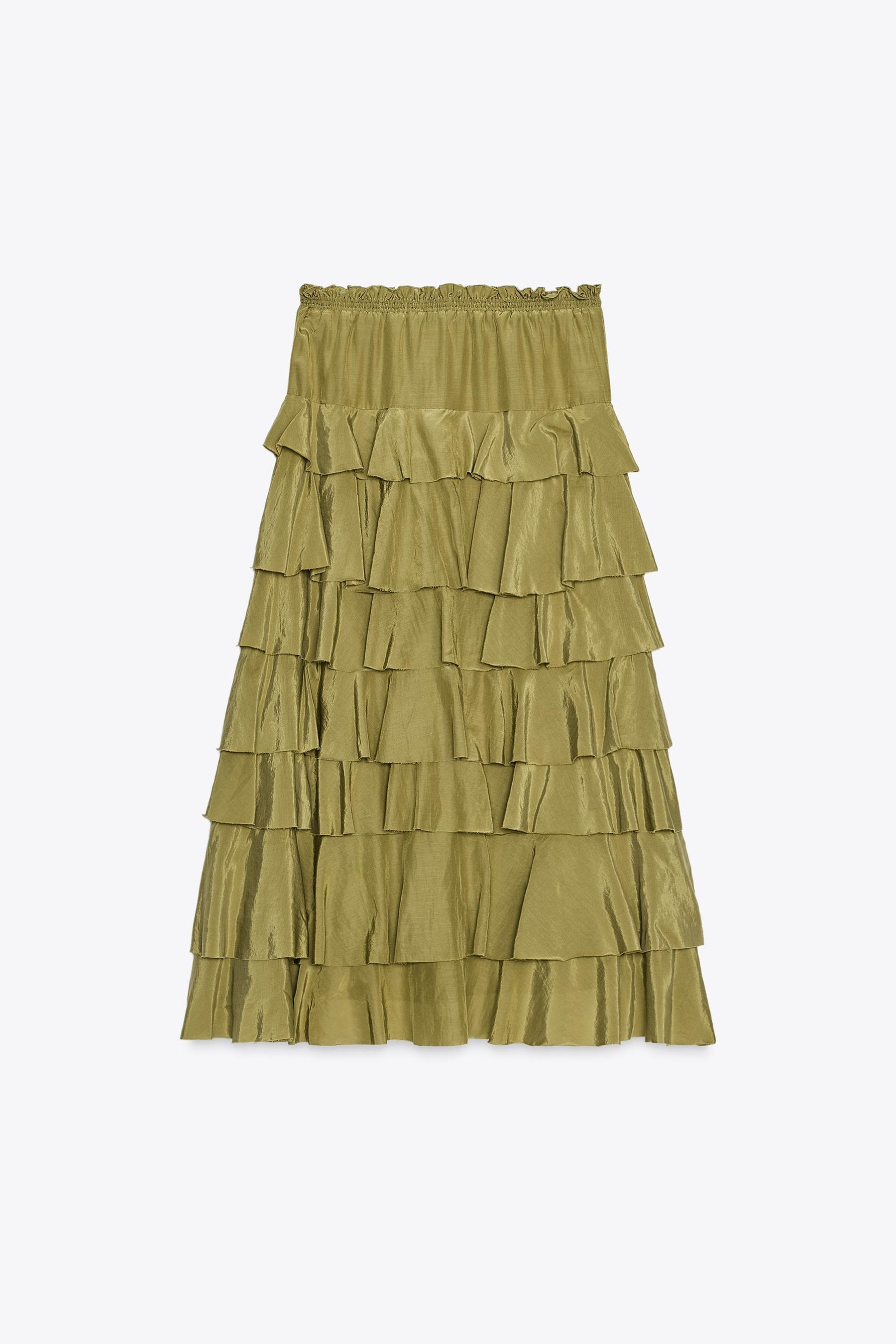 Ruffled Midi Skirt
